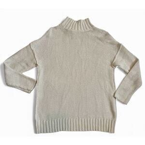 Vintage Lauren Ralph Lauren Mock Neck Knit Sweater, Cotton Linen Blend, XL